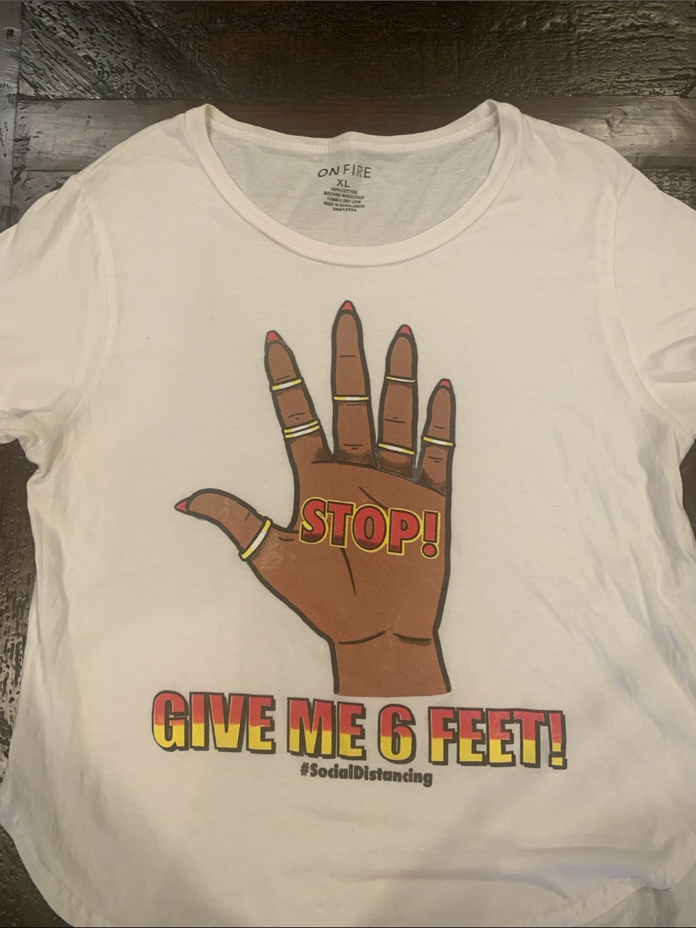STOP ✋ Give me 6 feet 👣 social distancing